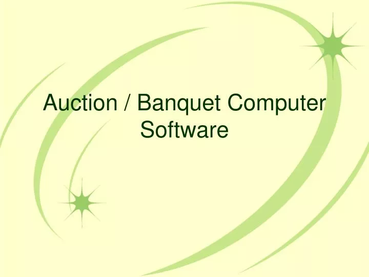 auction banquet computer software