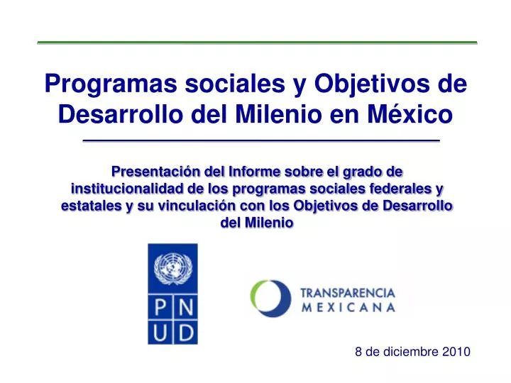 programas sociales y objetivos de desarrollo del milenio en m xico