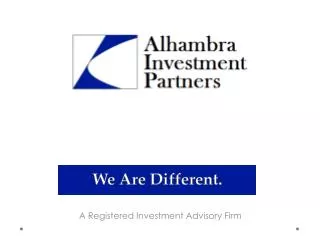 A Registered Investment Advisory Firm