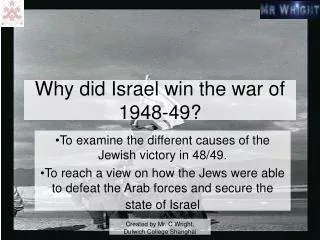Why did Israel win the war of 1948-49?