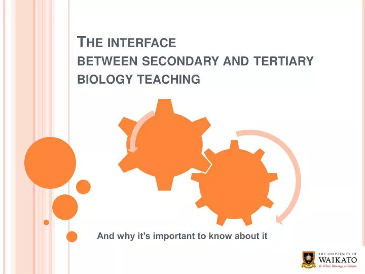the interface between secondary and tertiary biology teaching
