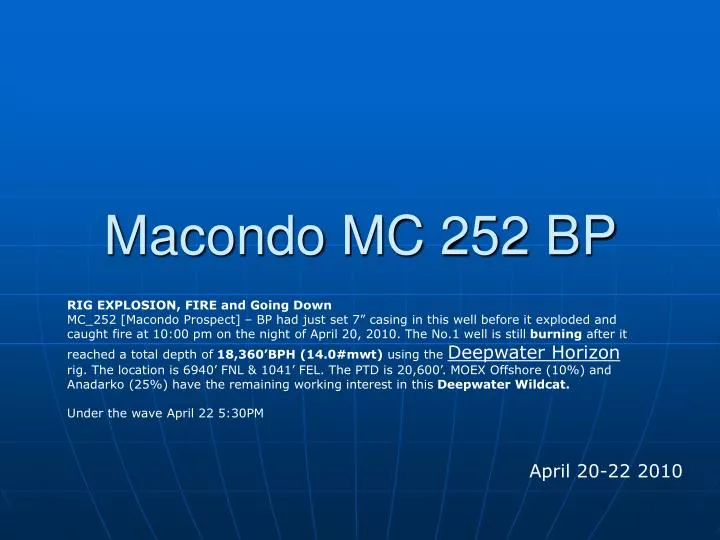 macondo mc 252 bp