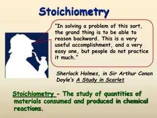 Stoichiometry