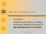 Metody ekonometryczne - slide 1