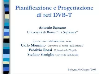 Antonio Sassano Università di Roma “La Sapienza”