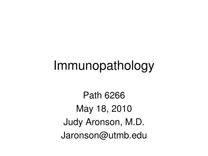 immunopathology