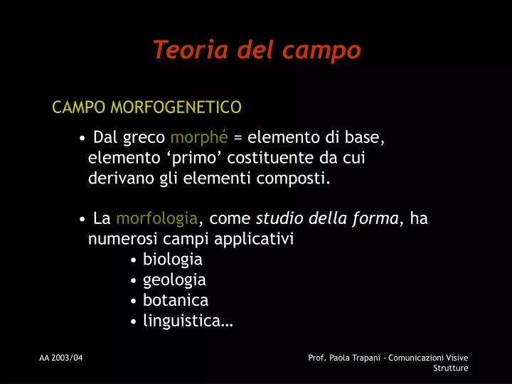 teoria del campo