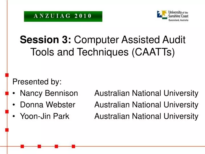 session 3 computer assisted audit tools and techniques caatts