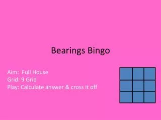 Bearings Bingo