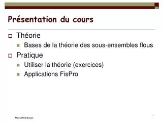 Présentation du cours