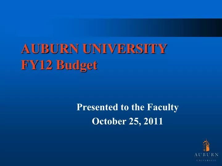 auburn university fy12 budget