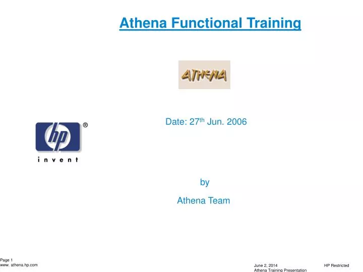athena functional training