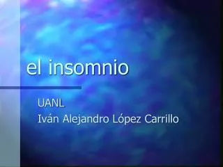 el insomnio