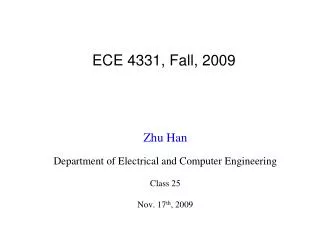 ECE 4331, Fall, 2009