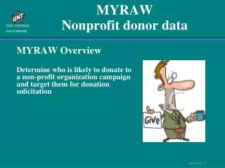 MYRAW Nonprofit donor data