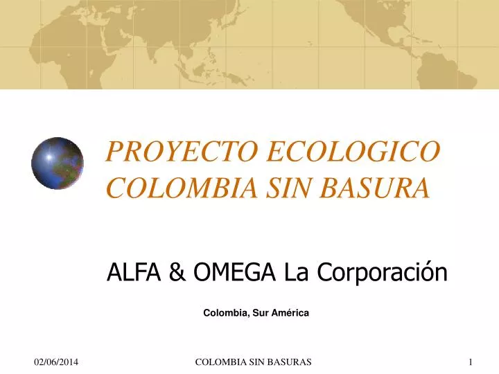 proyecto ecologico colombia sin basura