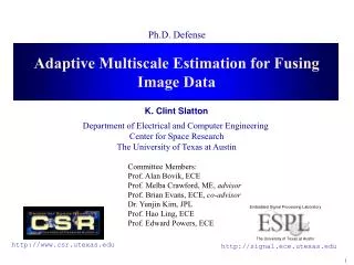 Adaptive Multiscale Estimation for Fusing Image Data