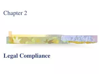 Chapter 2 Legal Compliance