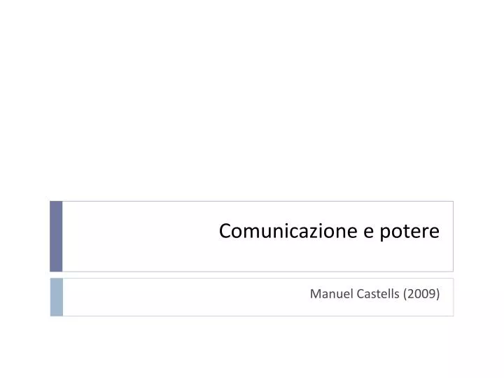 comunicazione e potere