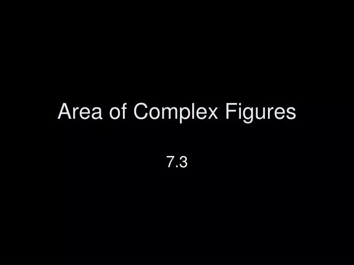 area of complex figures