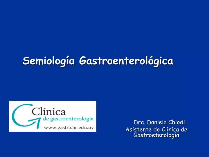semiolog a gastroenterol gica