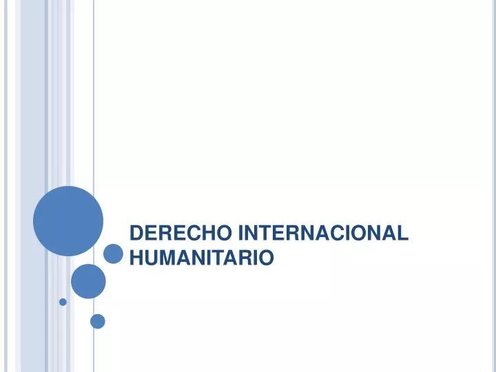 derecho internacional humanitario