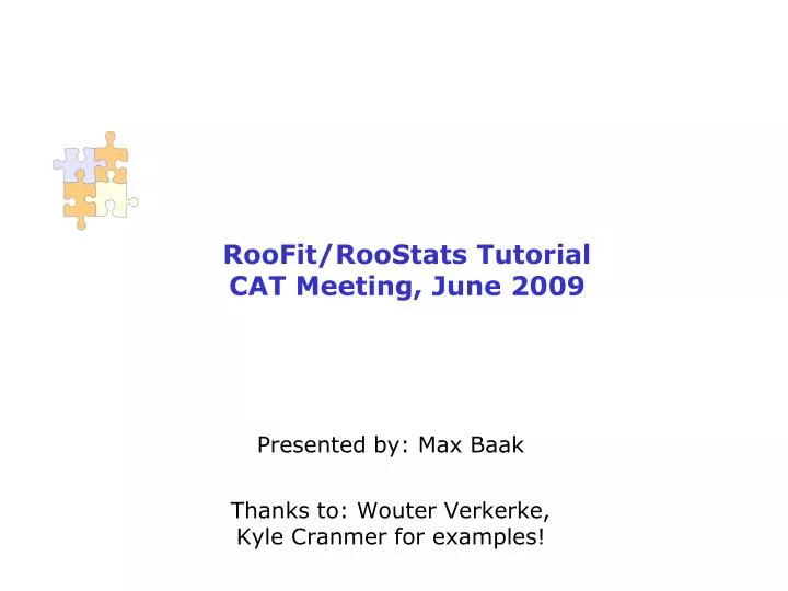 roofit roostats tutorial cat meeting june 2009