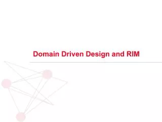 Domain Driven Design and RIM