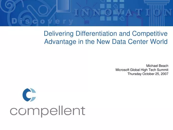 delivering differentiation and competitive advantage in the new data center world