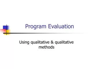 Program Evaluation