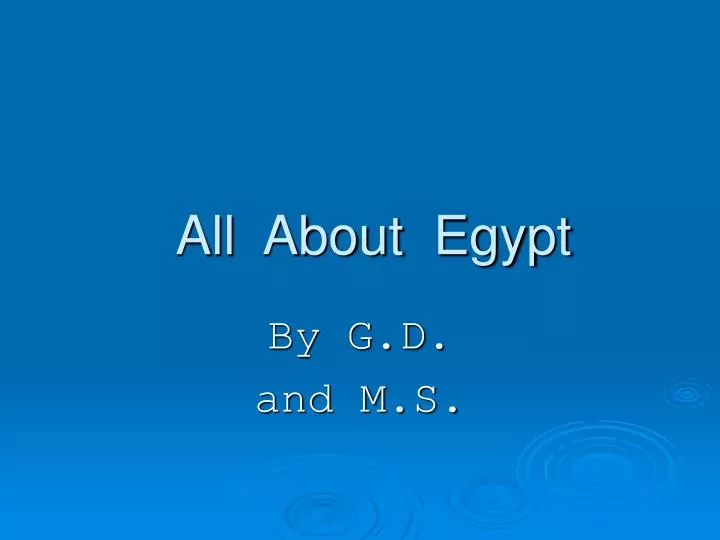 all about egypt