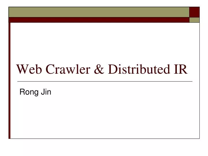 web crawler distributed ir