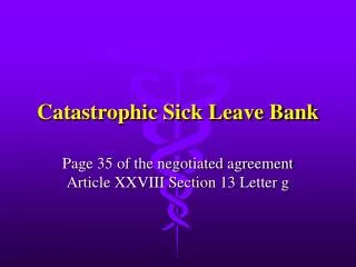 Catastrophic Sick Leave Bank