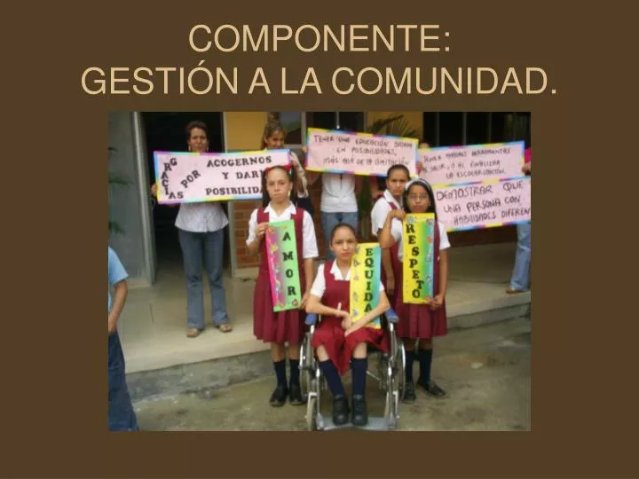 componente gesti n a la comunidad