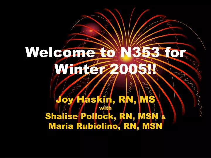 welcome to n353 for winter 2005