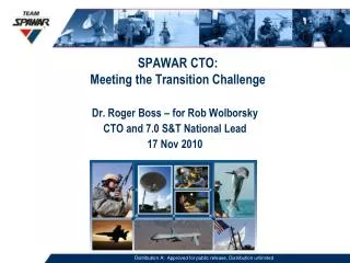 SPAWAR CTO: Meeting the Transition Challenge