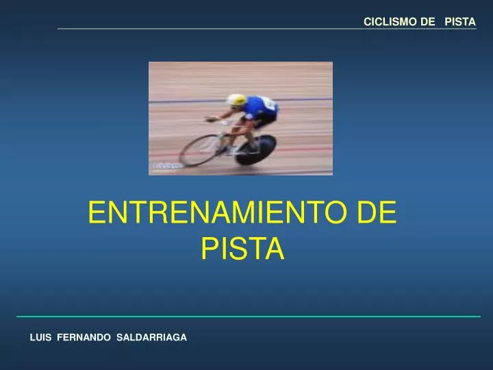 entrenamiento de pista