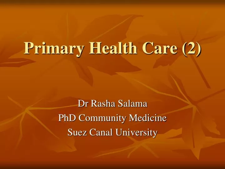 primary health care 2