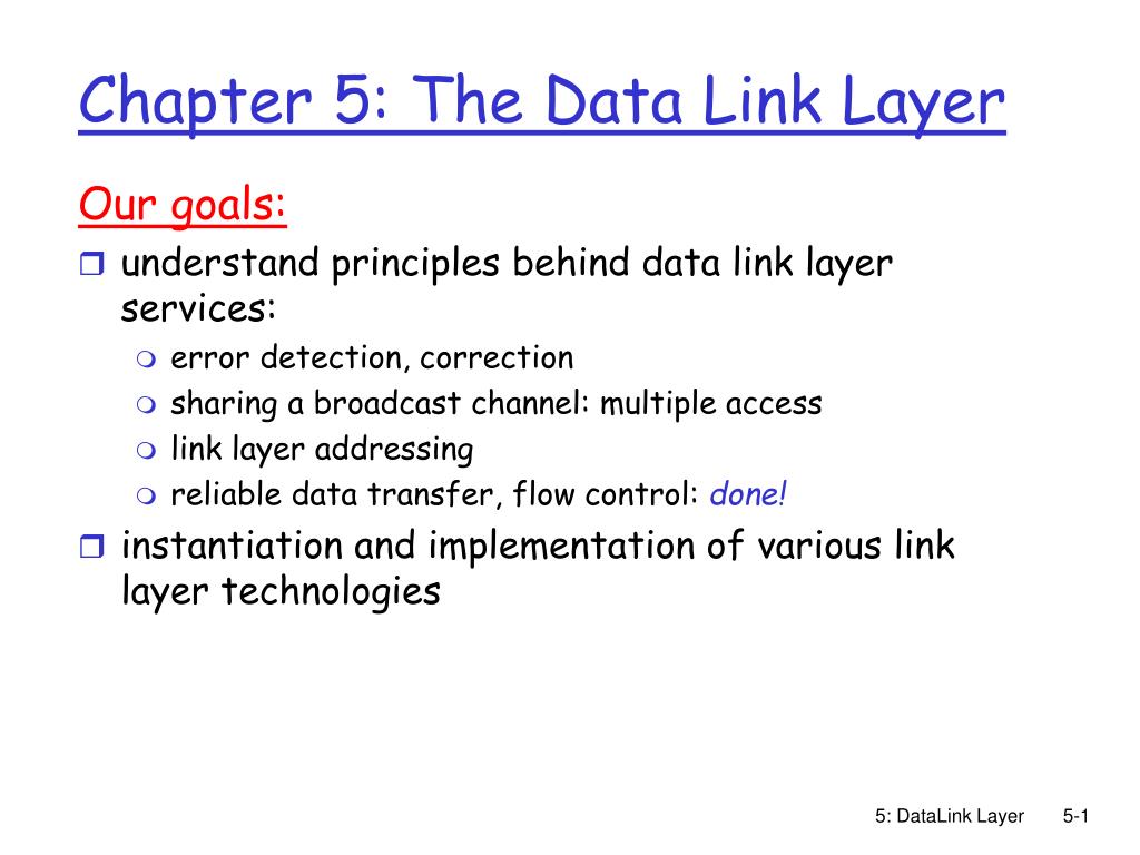 PPT - Chapter 5: The Data Link Layer PowerPoint Presentation, free ...