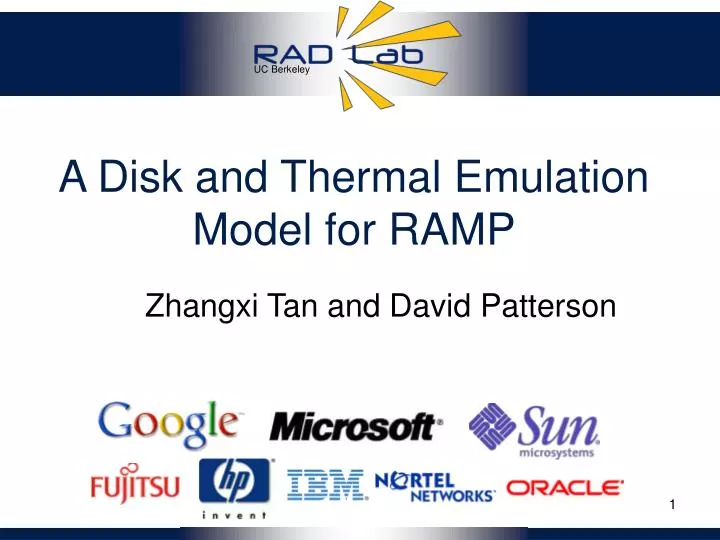 a disk and thermal emulation model for ramp