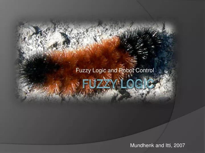 fuzzy logic and robot control