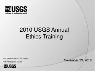 2010 USGS Annual Ethics Training