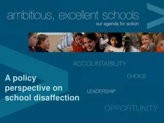 A policy perspective on school disaffection