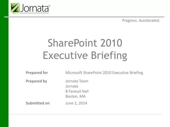 sharepoint 2010 executive briefing