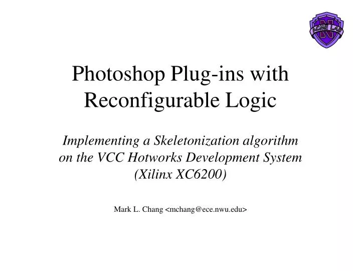 photoshop plug ins with reconfigurable logic