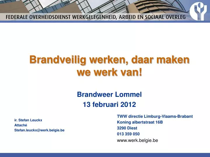 brandveilig werken daar maken we werk van