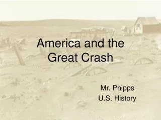 America and the Great Crash