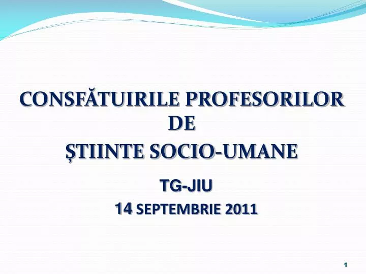 consf tuirile profesorilor de tiinte socio umane