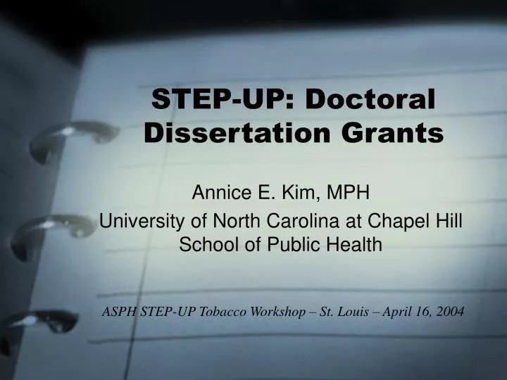 step up doctoral dissertation grants