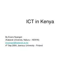 ict in kenya